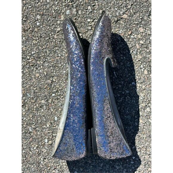 Fergalicious by Fergie Sequined Purple Gray Flats Size 9 1/2 - Picture 2 of 6